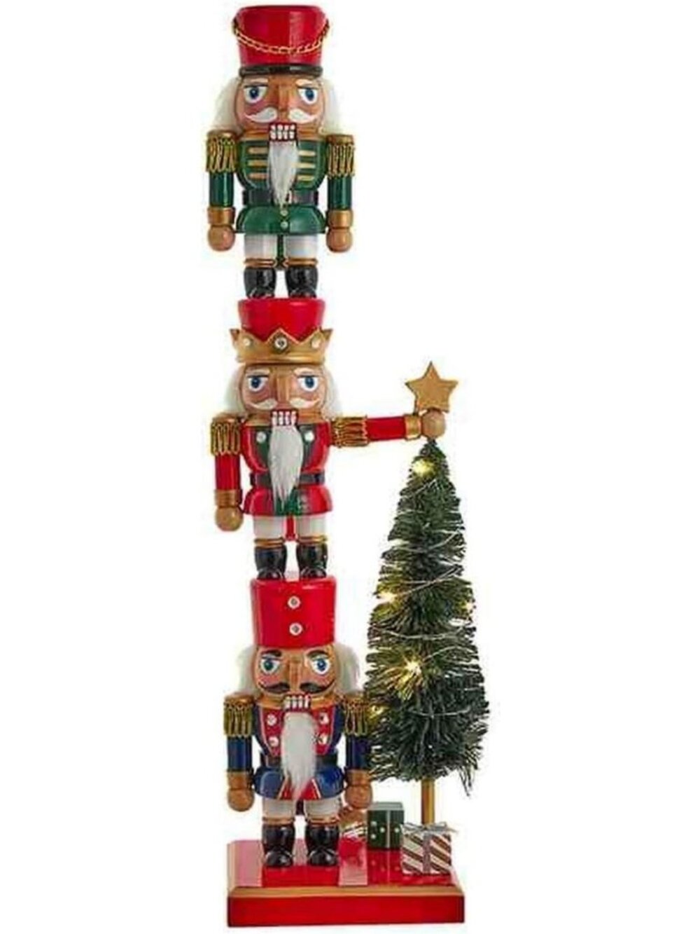 18" Battery Operated Nutcracker with Light-Up Tree | Holiday Decor & Gift Idea